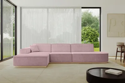 Produktbild von ALTDECOR Ecksofa in L-Form IREA-L2 327x165x80 cm Rosa Corner Sofa Eckcouch Couch Wohnlandschaft Cauchsofa