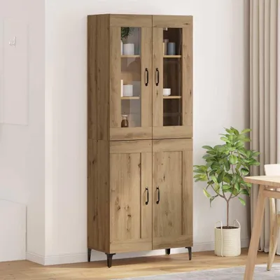 Obrázek produktu pro vidaXL Highboard Artisan dub 69,5 x 34 x 180 cm Materiál na bázi dřeva