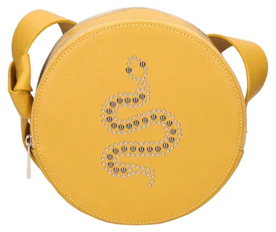 Immagine prodotto di Borsa a Spalla Naomi Donna Pelle Dollaro Bianca con Borchie Bianco UNIQUE 23x23x9 cm