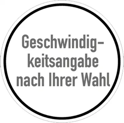 Produktbild von Dreifke® Geschwindigkeitsschild mit Sonderzahl, Alu, Ø 200 mm