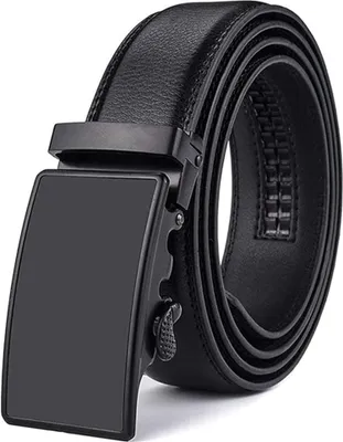 Produktbild von Herrengürtel mit Automatikschnalle, mit Automatikverschluss, Breite 3,5 cm - Schwarz - X-Large, A-Schwarz.125 cm