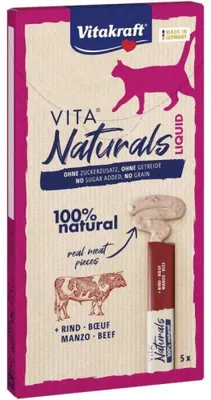 Zdjęcie produktu dla Przysmak dla kota VITAKRAFT VITA NATURALS Liquid wołowina 5x15g