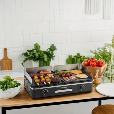 Productafbeelding van Elektrische Grill - Tafelgrill - Bakplaat - Contactgrill - Gourmetplaat - 2400W Vermogen