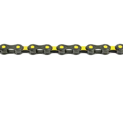 Produktbild von KMC Kette X-12 DLC12 schwarz/gelb 12s 126 Glieder.