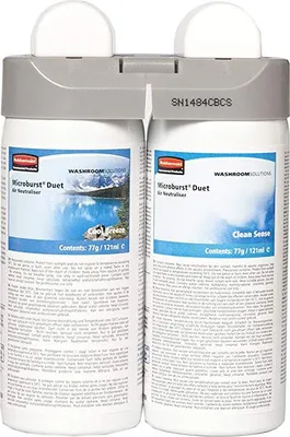 Produktbild von Rubbermaid Lufterfrischer Microburst Duet "Clean Sense" 2 Düfte mit je 121 ml