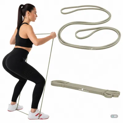Produktbild von Widerstandsband Fitnessband lang 2-7 kg Gymnastikband Power band Widerstandstraining Gym Workout