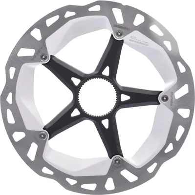 Image de SHIMANO Disque de frein RTMT800ME 180 mm, CenterLock, denture intérieure, noir/argenté