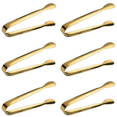 6er Set Zuckertangen aus Edelstahl, gold, 14 cm