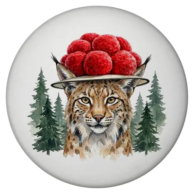 Produktbild von Luchs mit Bollenhut Magnet Schwarzwald Motiv