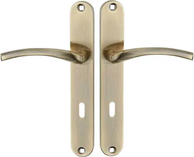 Productafbeelding van Handgreep op een lange plaat, met Agra-patina afwerking
