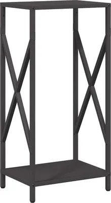 Produktbild von vidaXL Brennholzregal Schwarz 34x25x70 cm Kaltgewalzter Stahl