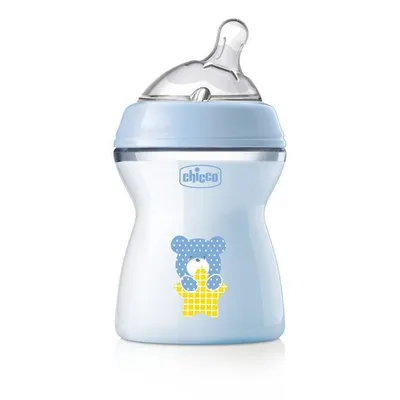 Image de Chicco Bavoir Nat-Feel 2m Garçon 250ml
