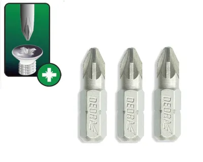 Produktbild von Schraubendreherbits Pozidriv PZ3x25mm, 3er Blisterkarte