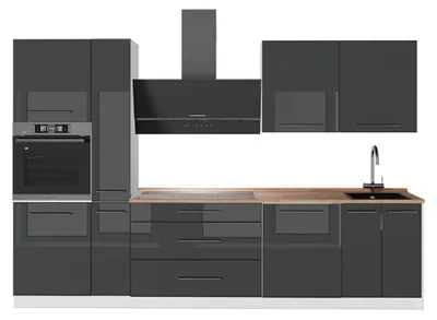 Immagine prodotto di Cucina componibile Vicco Fame-Line Antracite lucido/Bianco 310 cm, PL Rovere, Model 64321