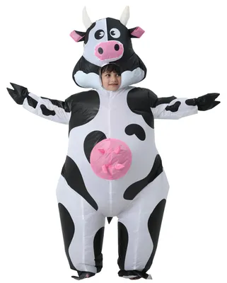 Aufblasbares Kuhkostüm für Kinder, 120–150 cm, Halloween