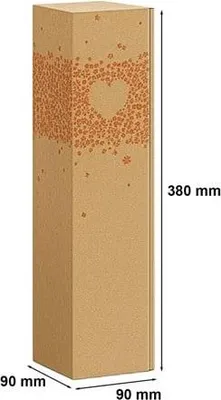 Zdjęcie produktu dla Karton prezentowy na wino 380x90x90mm Brązowe Eko