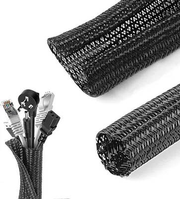 Image de Organisateur de câbles pour câbles USB et d'alimentation - noir, 13 mm