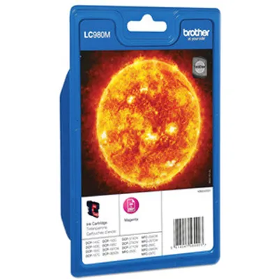 Produktbild von Brother LC980MBP - Magenta - original - Blisterverpackung - Tintenpatrone - für Brother DCP-145, 163, 165, 195, 365, 373, 375, 377, MFC-250, 255, 290, 295, 297