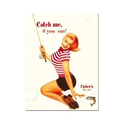 Produktbild von Nostalgic-Art - Magnet 6 x 8 cm - Pin Up - Catch me if you can!