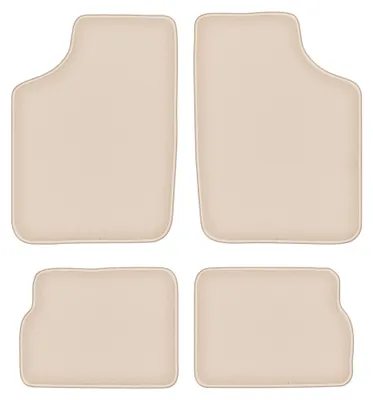 Produktbild von Velours-Fußmatten für Opel Corsa A 1982-1993 (Schrägheck) – 4-tlg, Beige, passgenau – Wielganizator FORTUNA