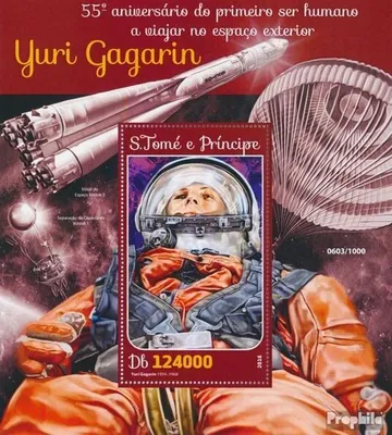 Produktbild von Briefmarken Sao Tome e Principe 2016 Mi Block 1165 (kompl. Ausgabe) postfrisch Yuri Gagarin