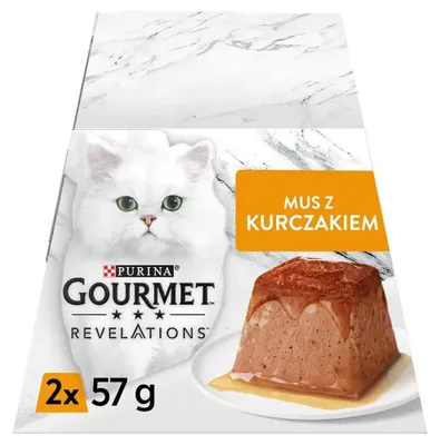 Obrázok produktu pre PURINA Gourmet Revelations Mousse s kuracím mäsom v omáčke - mokrá krmivo pre mačky - 2x57g