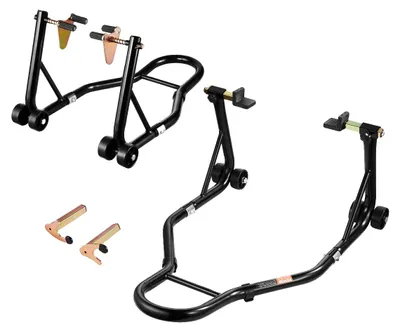 Produktbild von VEVOR Motorrad Hinterradständer, mit U + L Gabel Schwingarm Spule, 390 kg Tragfähigkeit Schwerlast Hinterradständer Motorrad Hebebühne, für Suzuki Yamaha Honda Kawasaki, Schwarz, 1100 lbs, 13.8 inch-b