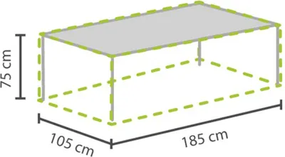 Obrázok produktu pre Ochranný obal na záhradný nábytok Obal na záhradný stôl max. 180 cm - OCT180