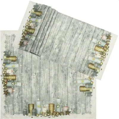 Productafbeelding van 2-delige tafelkleedset met kerstdesign voor een feestelijke tafeldecoratie