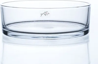 Produktbild von Sandra Rich Schale Glas 8cm Ø25cm klar, Vase mit runder Form, Glas, Transparent, Glänzend, Tisch, Drinnen