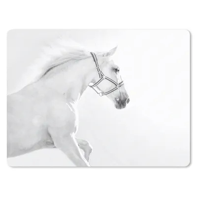 Produktbild von MuchoWow® Mauspad Mousepad Pferd - Weiß - Mähne 40x30 cm - Mousepads - Maus Mat - Pad - Mausunterlage - Anti Rutsch