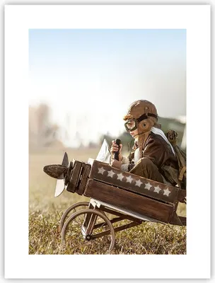 Produktbild von Poster - Poster ohne Rahmen - Kindheit Flugzeug Spielzeug - 30x40 cm - Wand Bild - Wanddeko - Wandbilder - Kunstposter - Wandposter - Bilder - Kunstdruck - Wanddekoration - Wandbild - P2XPA30x40-4469