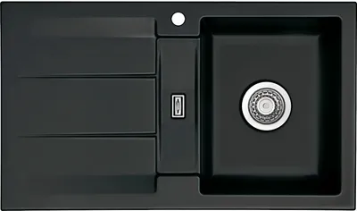Produktbild von Spüle KeraDomo GENEA 87 in NIGRA mit Handbetätigung / Einbauspüle