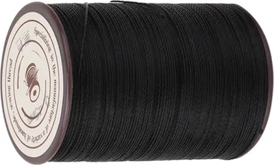 Image de FILFEEL fil de cire, fil de cire d'angle pour la couture du cuir pour la couture du cuir pour la couture à la main en cuir DIY Projects livre de réparation de chaussures (BLACK)