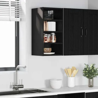 Produktbild von Möbel Hängeschrank Schwarz Eichen-Optik 30 x 29,5 x 60 cm - Küchenschränke &223
