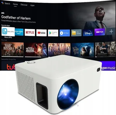 Produktbild von Led Projektor Android 10 Smart Tv 7000Lm 400 Ansi, 720P, Wifi 2.4/5G Bt