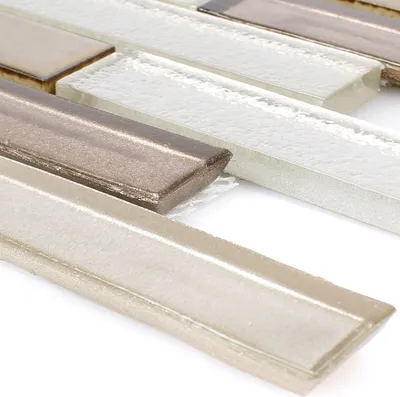 Produktbild von Glas Keramik Mosaikfliesen Permoser Kupfer Weiss