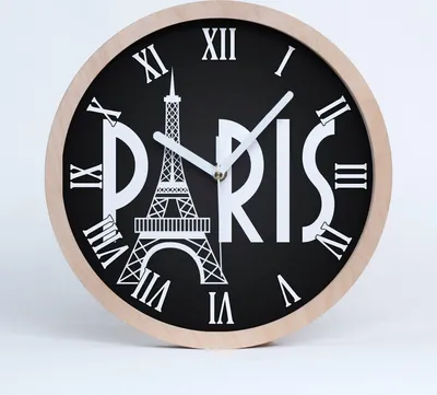 Produktbild von Holzuhr 25fi cm wanduhr - weiße Spitzen - Paris