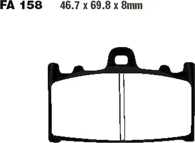 Immagine prodotto di Pastiglie freno anteriore per Suzuki GSX 1250 FA ABS, anni di produzione 2010-2017 - Pastiglie EBC - Nuove