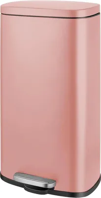 Immagine prodotto di Portarifiuti a pedale 30 l - Portarifiuti per cucina - Acciaio inox - Chiusura ermetica - Rettangolare - Rosso