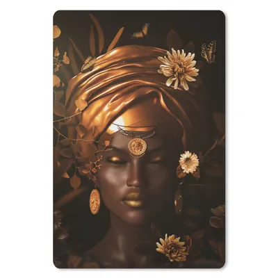 Produktbild von MuchoWow® Mauspad Mousepad Frau - Blumen - Accessoires 18x27 cm - Mousepads - Maus Mat - Pad - Mausunterlage