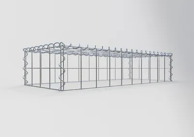 Produktbild von Anbaugabione Typ 3 100 cm x 20 cm x 40 cm (L x H x T), Maschenweite 10 cm x 10 cm, Spirale