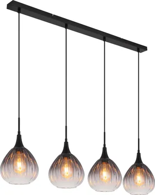 Produktbild von Globo Lighting Hängeleuchte Metall schwarz matt, 4x E27
