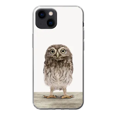 Produktbild von MuchoWow® Handyhülle Schutzhülle Hülle für iPhone 13 mini Eule - Braun - Eulenküken - Kinder - Jungen - Mädchen Silikon Softcase Handy Hülle - Softcase