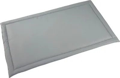 Produktbild von Wasserfestes hundebett größe 100x60 cm - robust, pflegeleicht, aus codura, matte für kleine, mittlere und große hunde, für innen- und außenbereich - farbe - hellgrau