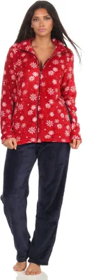 Produktbild von Wunderschöner Damen Hausanzug aus  in winterlichem Design - 291 216 97 951 ; rot , 44