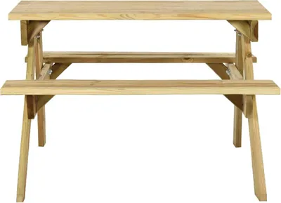 Produktbild von vidaXL Picknicktisch mit Bänken 110x123x73 cm Kiefernholz Imprägniert