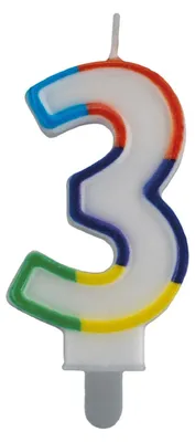 Produktbild von Geburtstags-Kerzen multicolor Rand Nr. 3