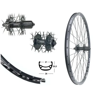 Produktbild von Bärwinkels Hinterrad 28" MTB DH21 Disc Shimano TX506 Scheibenbremse 6 Loch 21-622 28 Zoll