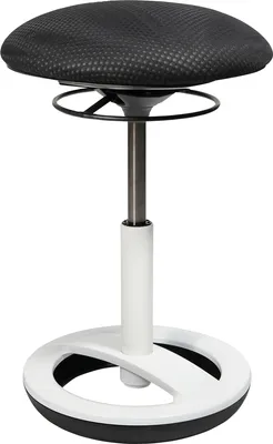 Produktbild von TOPSTAR Hocker Sitness Bob SU43BR0 Fuß weiß Bezug schwarz